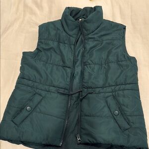 Girls Zella Green Puffer Vest